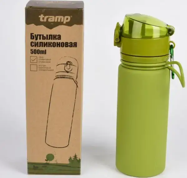 

Складная силиконовая бутылка Tramp 500 мл