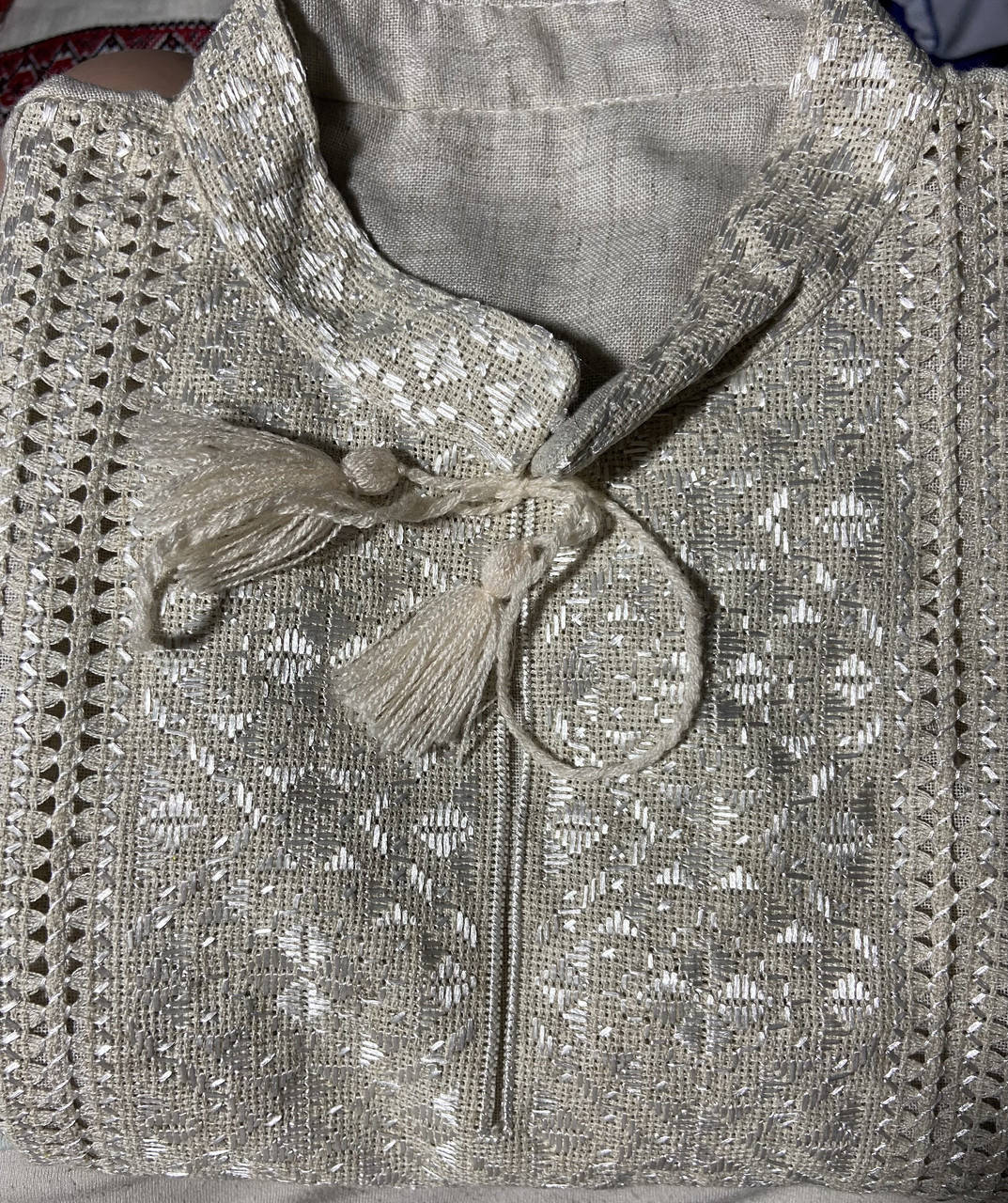 

Чоловіча вишиванка на короткий рукав, лляна р.44-46 (S-M)