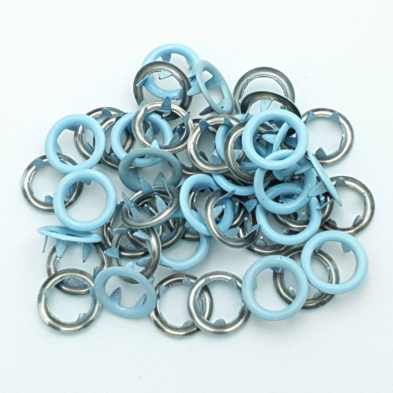 

Кнопка BABY (трикотажная) 9,5мм Голубой (50шт.), Никель