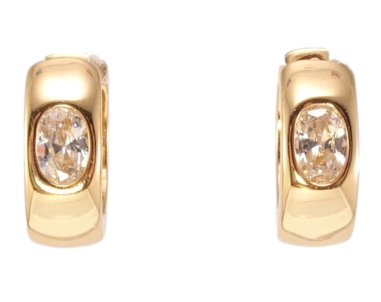 

Серьги Xuping Позолота 18K колечки "Вставки кристаллов"