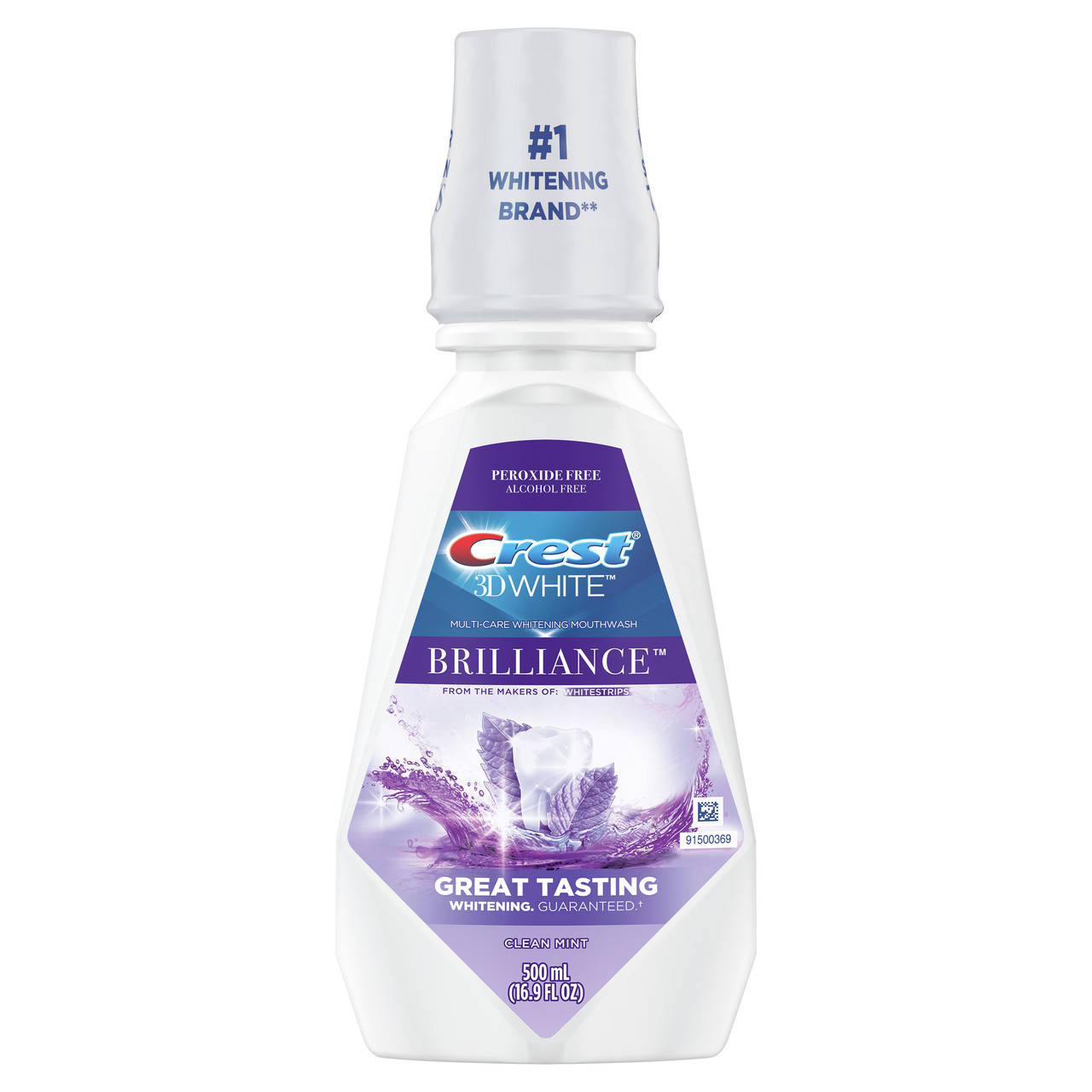 

Ополіскувач Crest 3D White Brilliance Alcohol Free Whitening Mouthwash Clean Mint (500 мл)