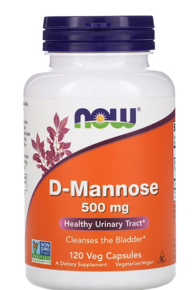 

Now Foods, D-манноза, 500 мг, 120 растительных капсул