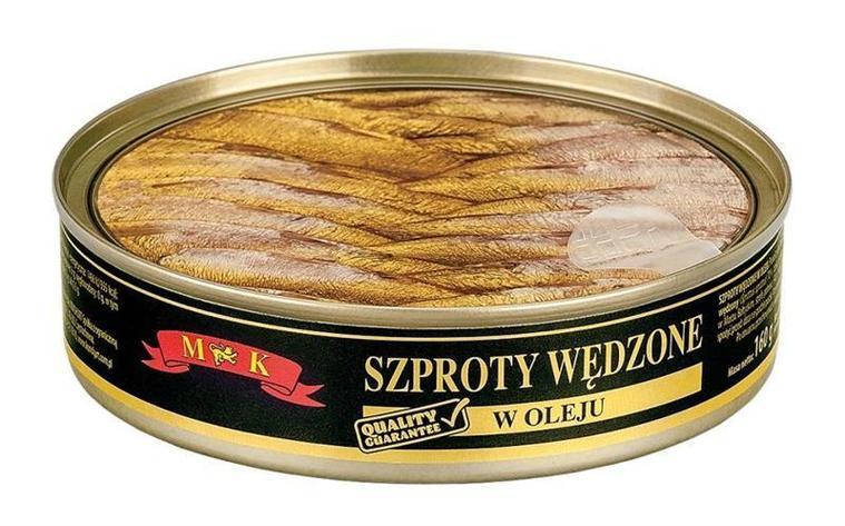 

Шпроты в масле MK Szproty Wedzone v oleju, 160 г (Польша) ж/б