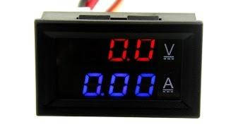 

Амперметр-вольтметр цифровой DC0-100V/ 10A красно-синего свечения