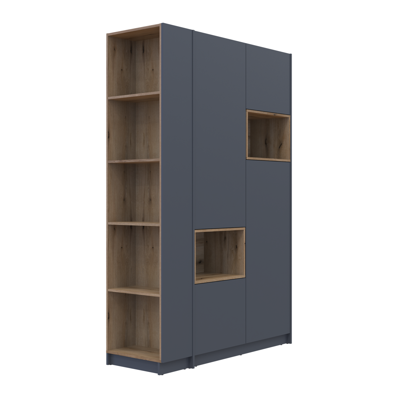 Етажерка до шаф Doros Дейл Графіт/Дуб Евок 52х28х220 (41516119) 5