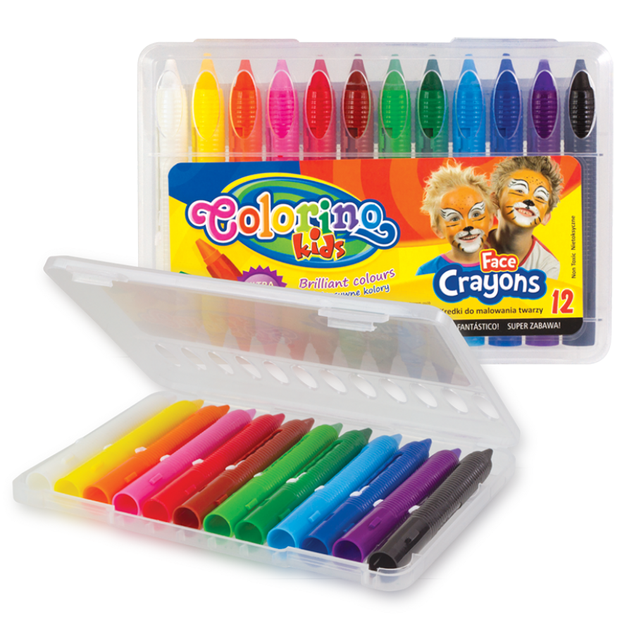 

Карандаши для лица в пластиковой упаковке, 12 цветов, Colorino