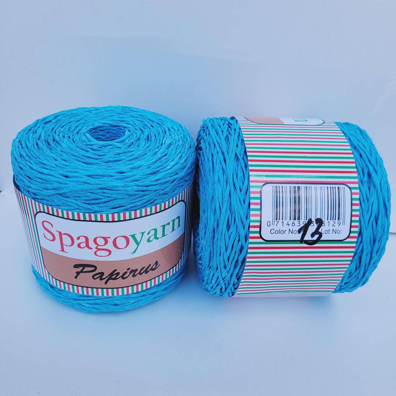 

Пряжа рафия Spagoyarn Papirus 100 % целюлоза