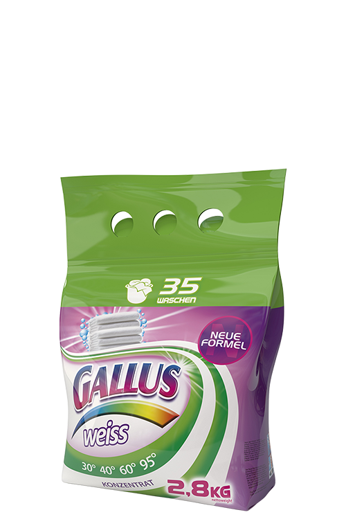 

Стиральный порошок Gallus Weiss для белых тканей 2.8 кг