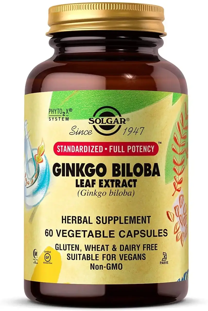 

Гинкго Билоба, Ginkgo Biloba, Solgar, 60 капсул (SOL-04131)