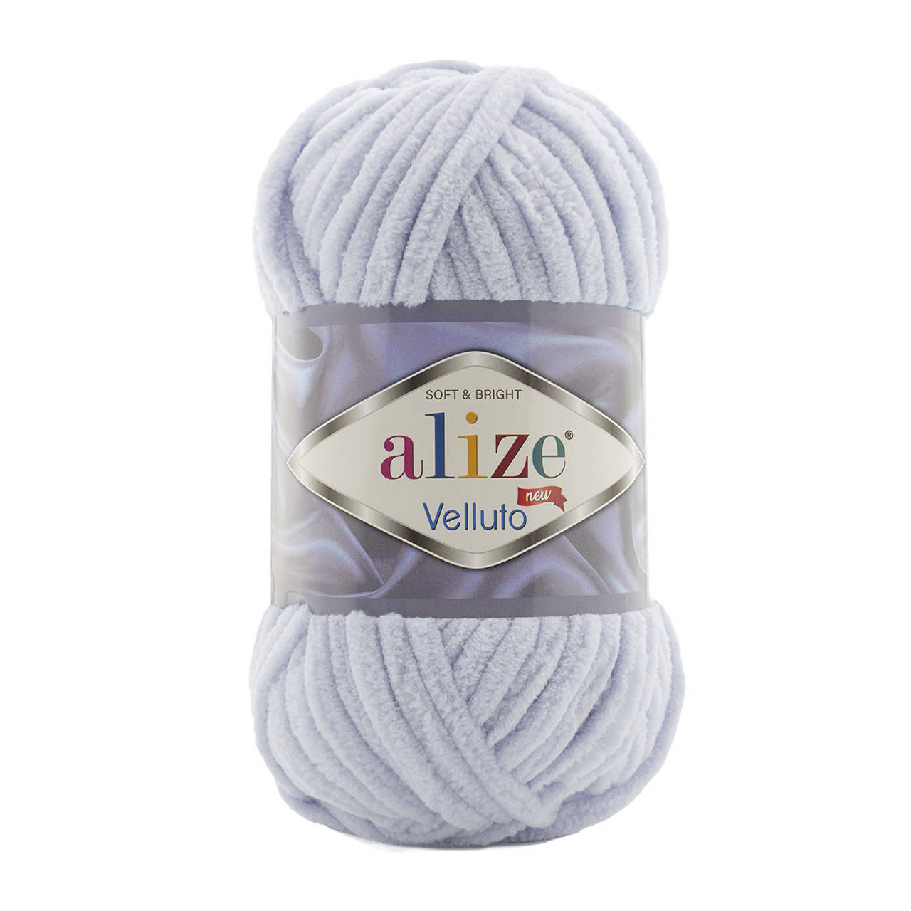 

Пряжа Alize Velluto 416 светло-серый