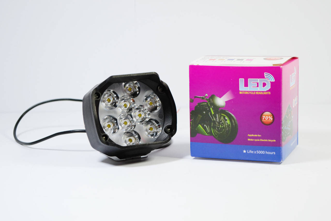 

Светодиодная LED фара круглая рабочая ° 27Вт 9диод, Белый