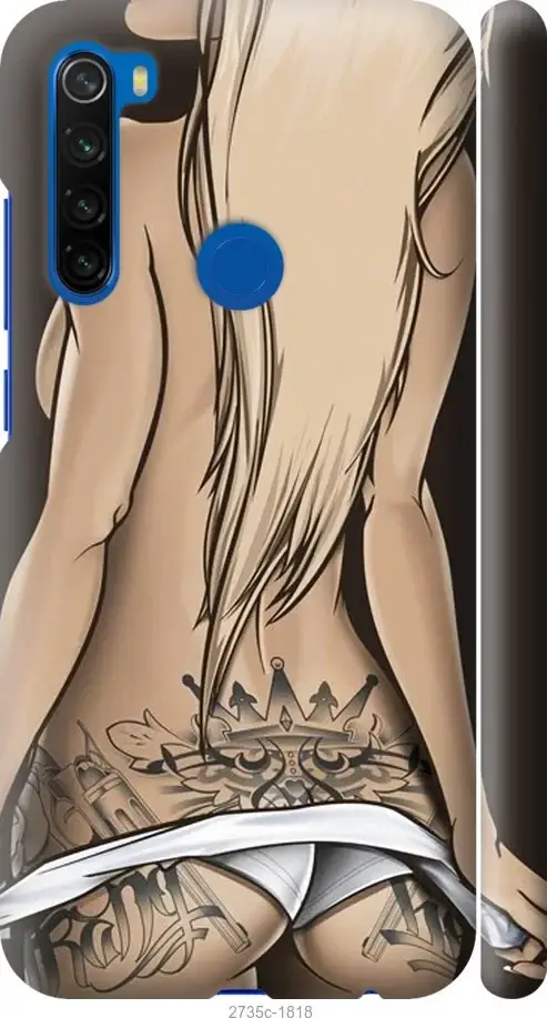 

Чехол для Xiaomi Redmi Note 8T с картинкой на Ксяоми, ксиоми редми ноте 8т с принтом Девушка с татуировкой, Коричневый