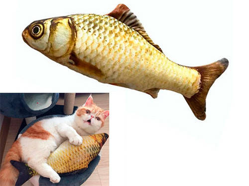 

Мягкая игрушка рыба Карп 40см для кошек кота с кошачьей мятой