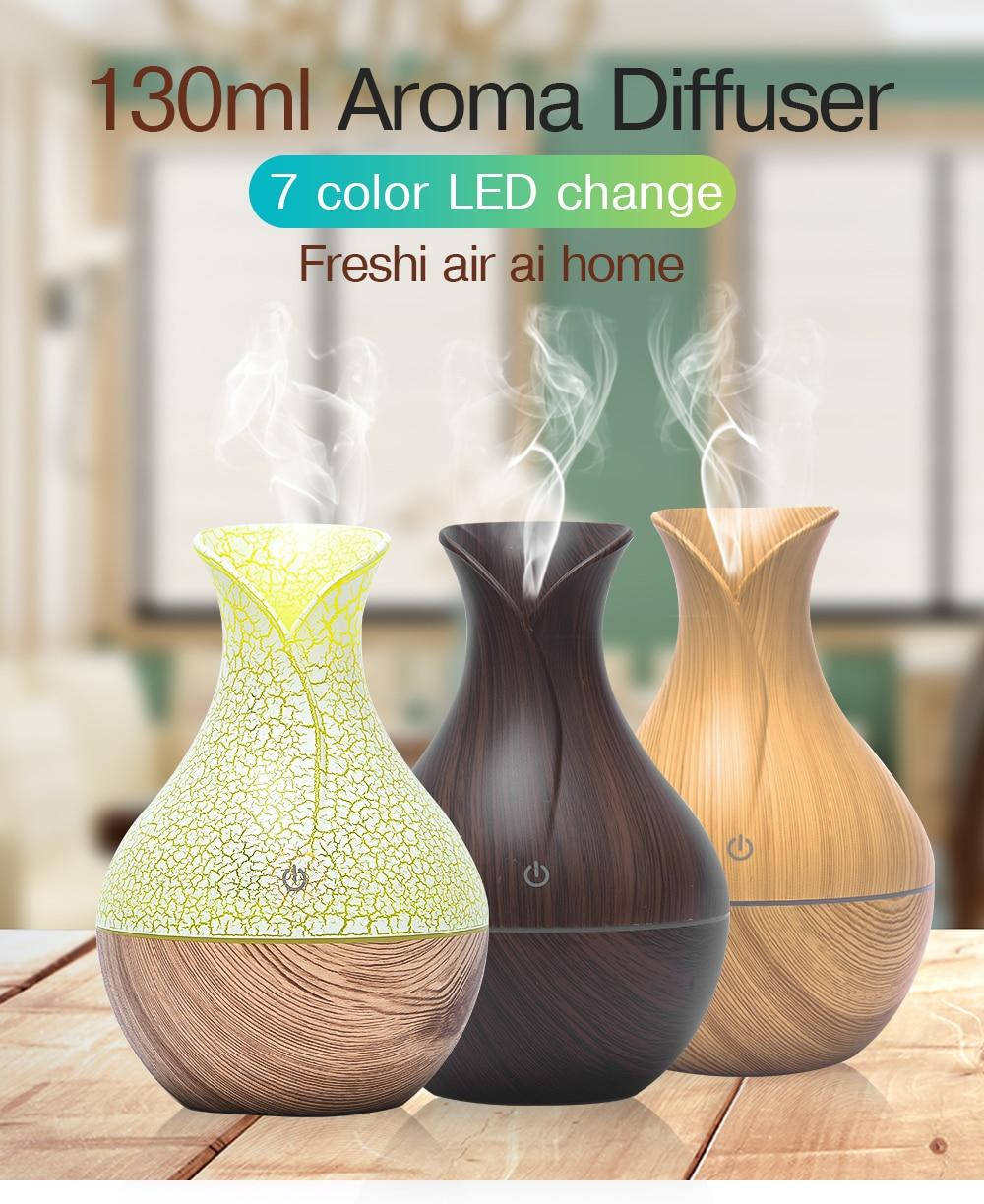 

Светодиодный светильник арома-диффузор эфирного масла 130 мл Электрический ультразвуковой увлажнитель воздуха