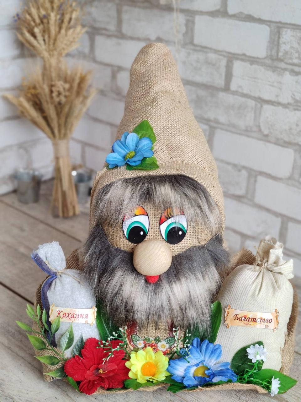 

Оригинальный домовенок "Любовь+Богатство" ручной работы, выс.48- 55 см., 290/340