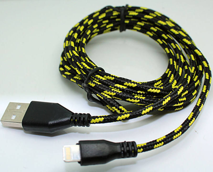 

Кабель Lightning iPhone 5 6 7 iPad USB Шнур Тканевой Оплетке