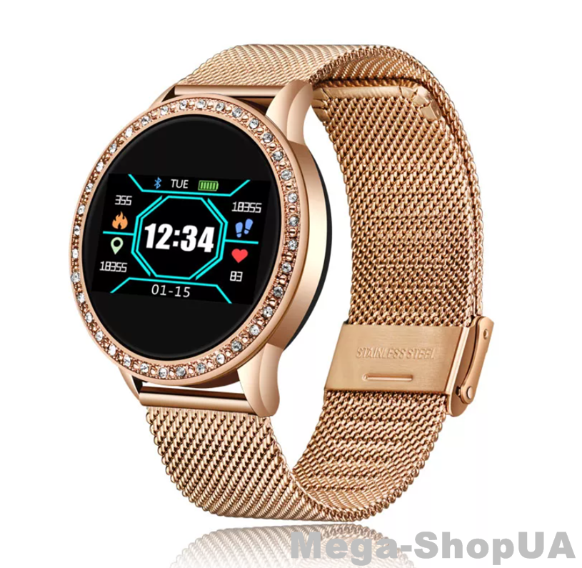 

Женские умные смарт часы Smart Watch GT3G Золотые. Фитнес браслет трекер