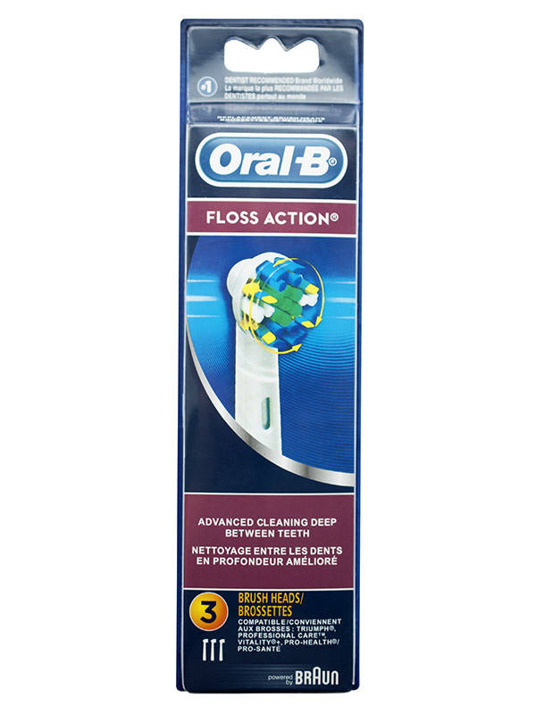 

Floss Action EB25 (3 штуки), насадки для зубной щетки Oral-B гигиена полости рта