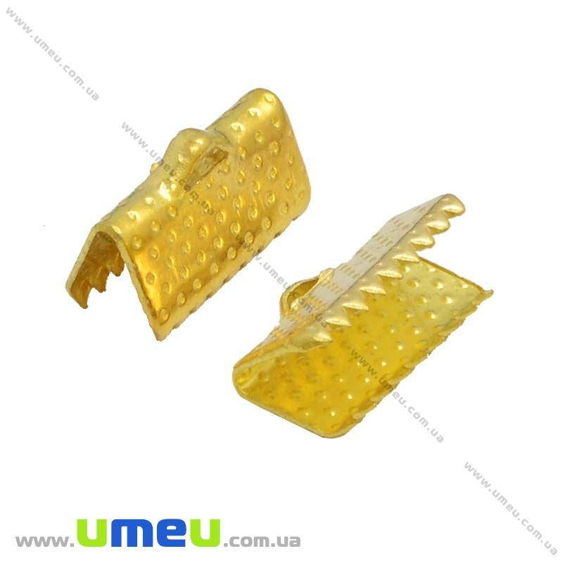 

Зажим для лент, 13х7 мм, Золото, 1 шт (ZAG-014798)