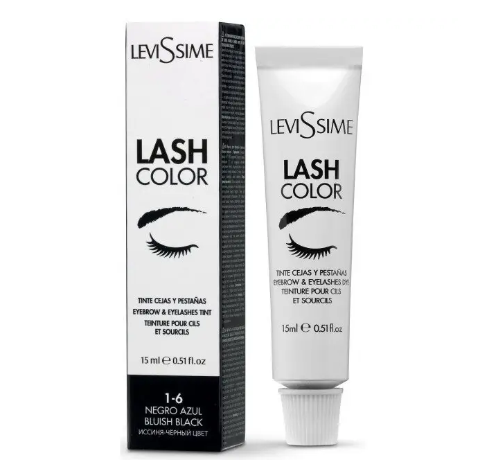 

Levissime Краска для ресниц и бровей , иссиня-черная 15мл