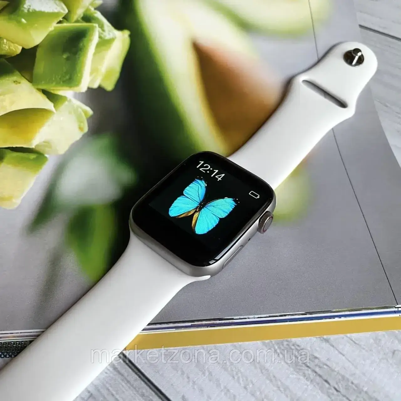 

Стильные Умные смарт часы Smart Watch T500+ Apple watch 6/44мм Т500+ Plus / Умные часы Т500+ Plus Белые