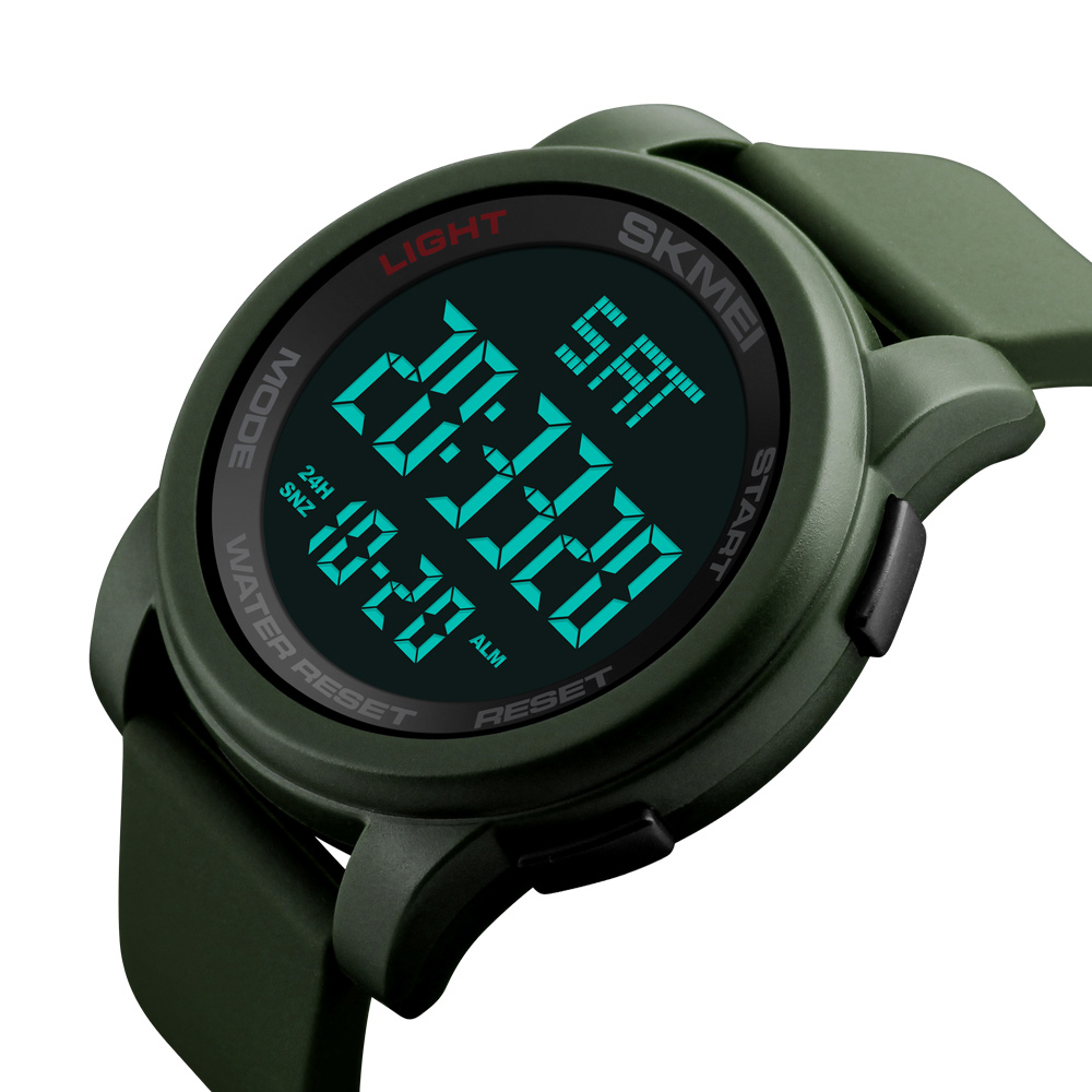 

Наручные часы Skmei 1257AG Military cпортивные водонепроницаемые с LED подсветкой + ПОДАРОК наушники