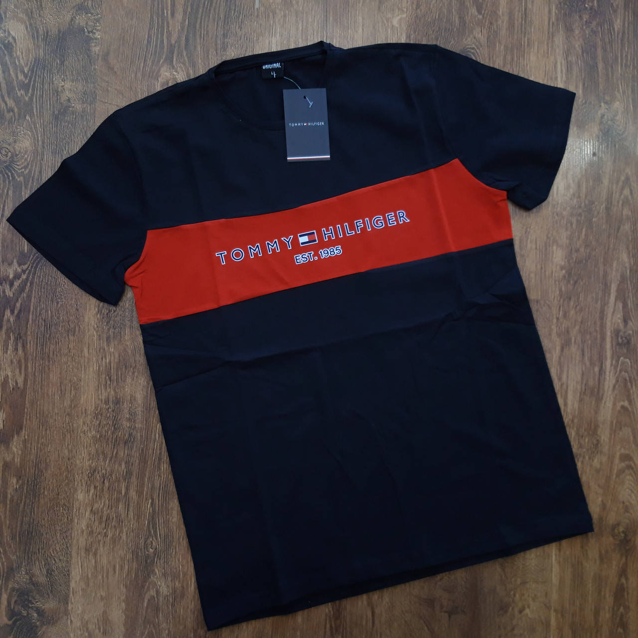 

Мужские футболки,хлопок "FASHION" Турция Томми XL/50 Черные