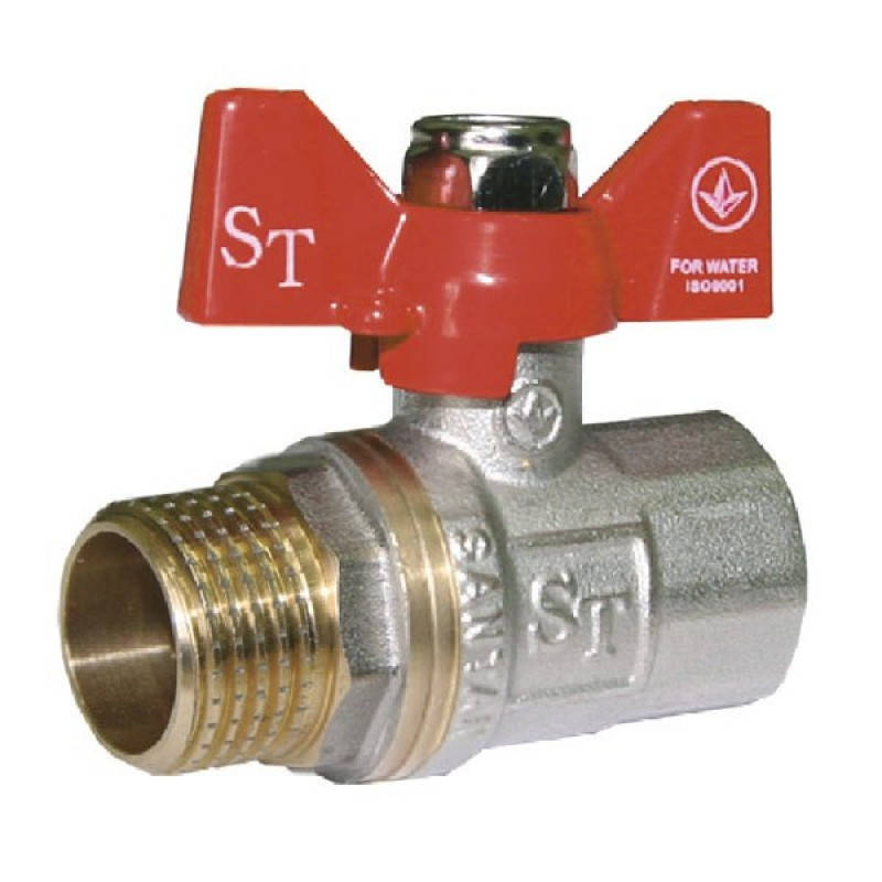 

Кран шаровий Santan Standart 3/4" ВЗ червоний метелик