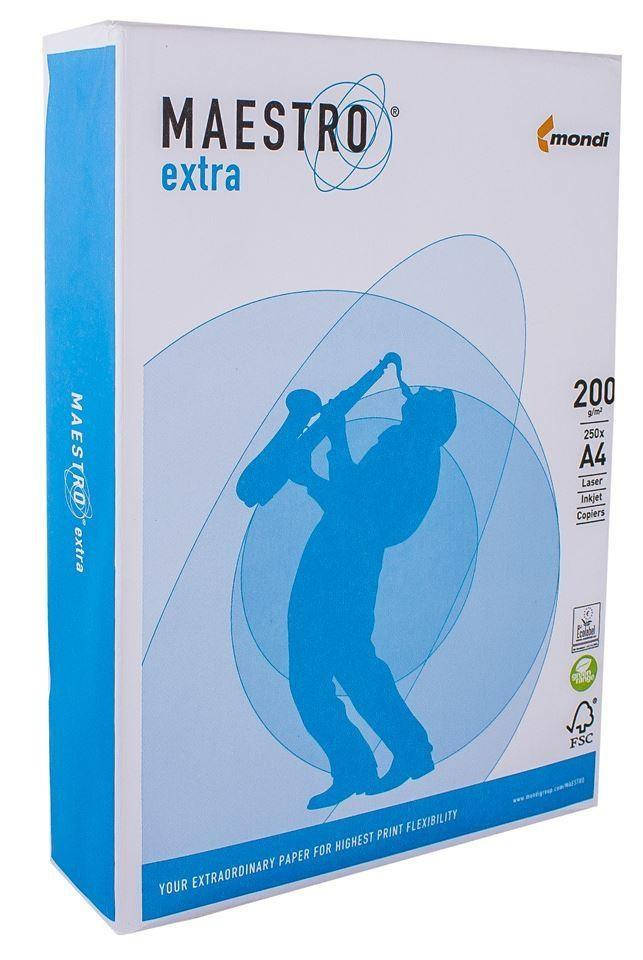 

Бумага А4 "Maestro Extra" 200г./кв.м. 250 листов, Белый