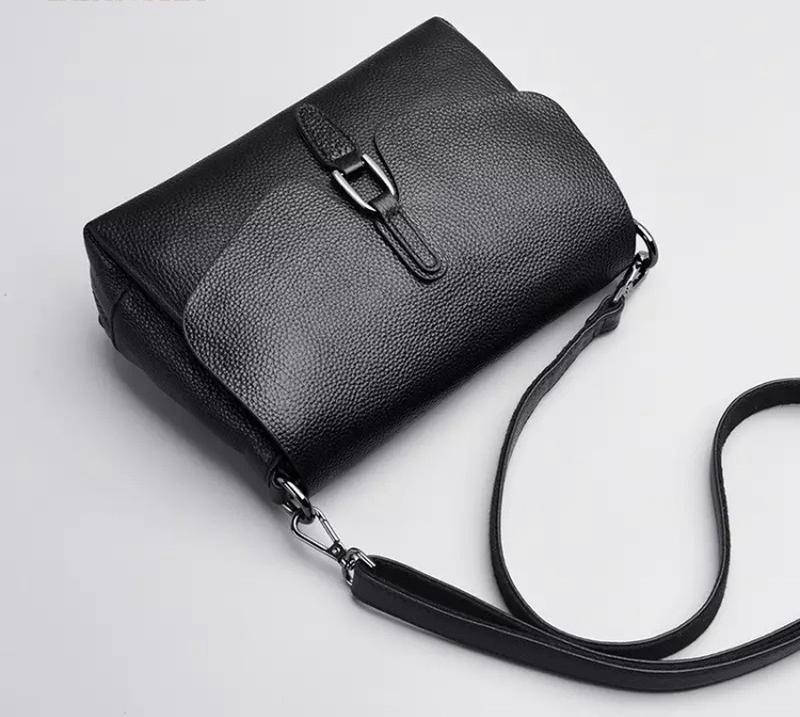 

Кожаная женская сумка через плечо, Черный