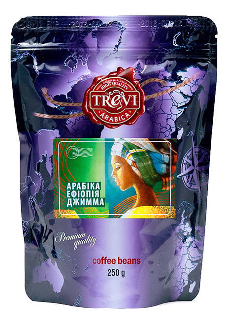 

Кофе в зёрнах Trevi Арабика Эфиопия Джимма 250 г вкус с заметной горчинкой,легкой кислинкой и винным привкусом
