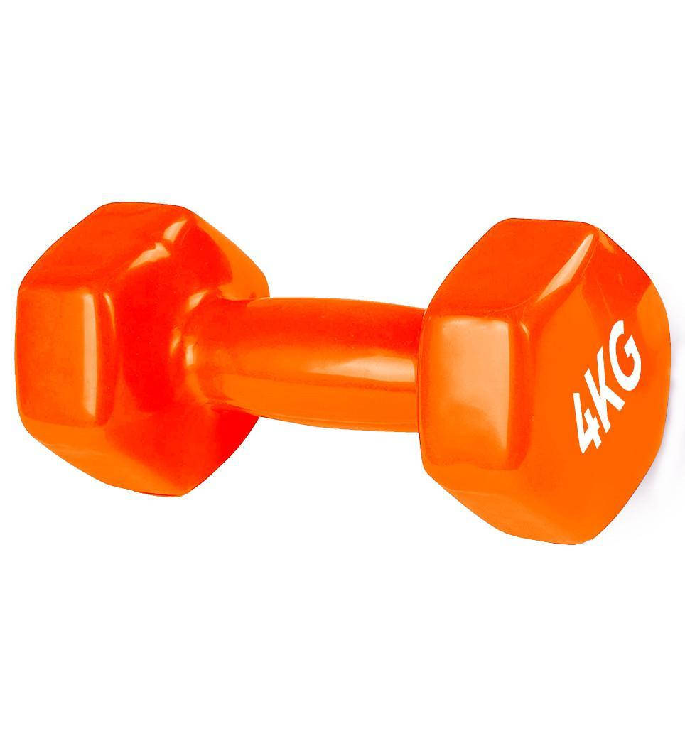 

Гантель PowerPlay 4125 виниловая 4 кг Оранжевая, Оранжевый