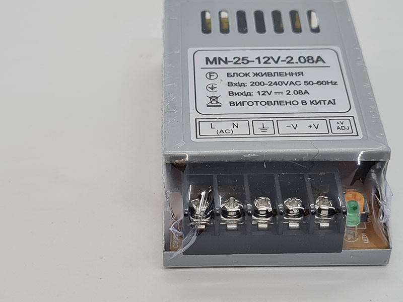 

25W блок питания для светодиодной ленты 12V IP20
