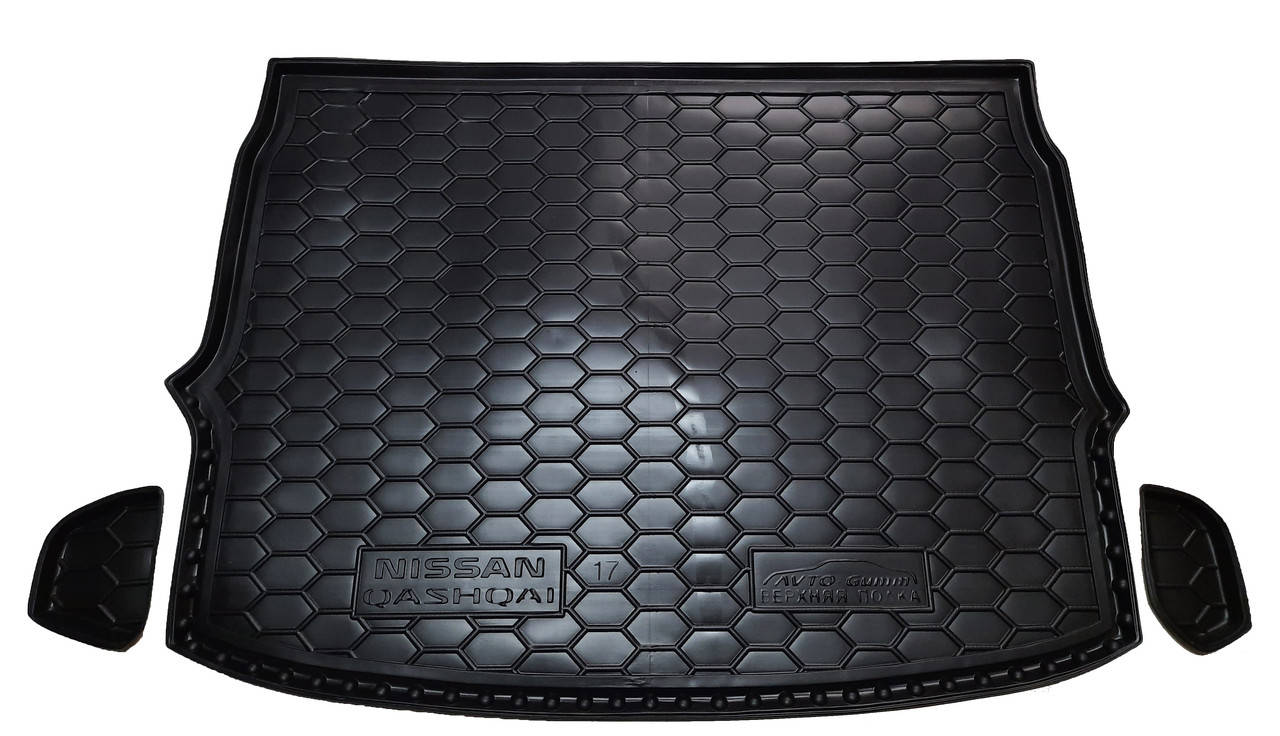 

Коврик в багажник Nissan Qashqai (Ниссан Кашкай) с 2017- (верхняя полка), Черный