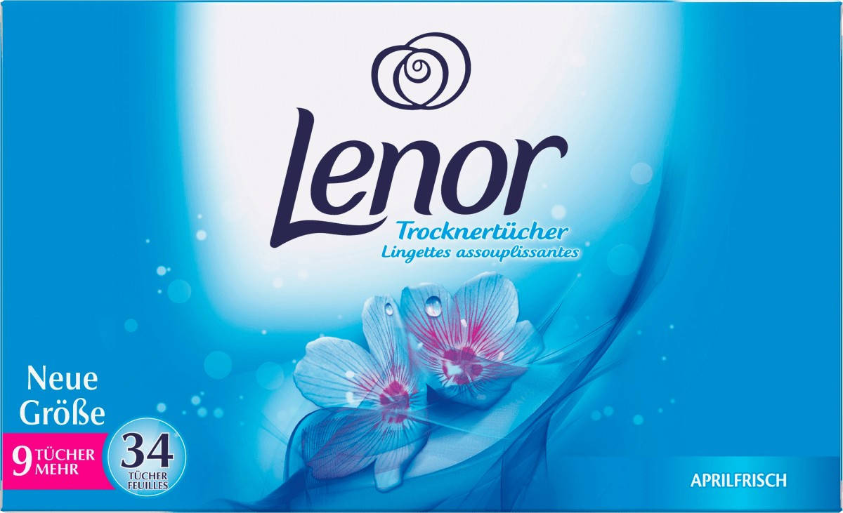 

Салфетки для сушки белья Апрельская свежесть Lenor, 34 шт (Германия)