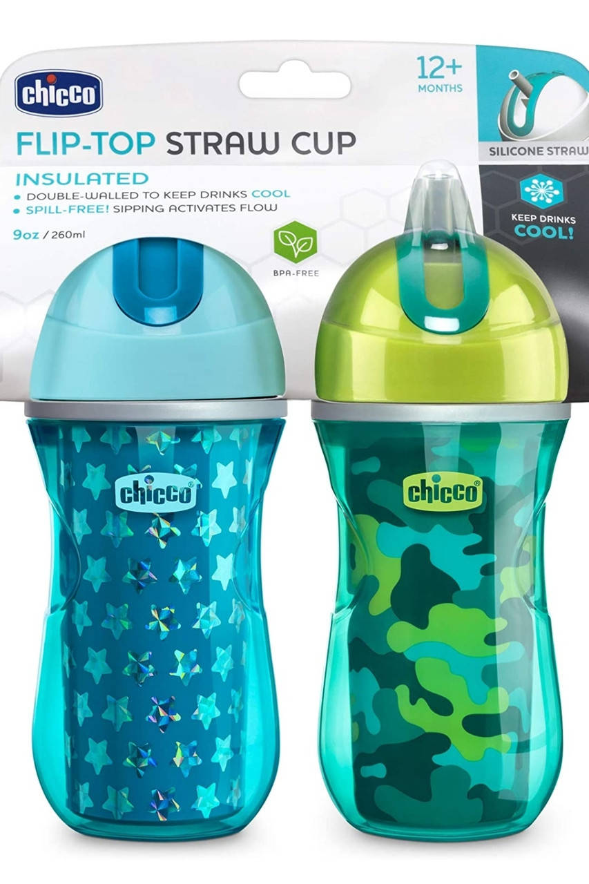 

Поилка бутылочка chicco insulated flip-top 12m+ синяя зеленая, Синий
