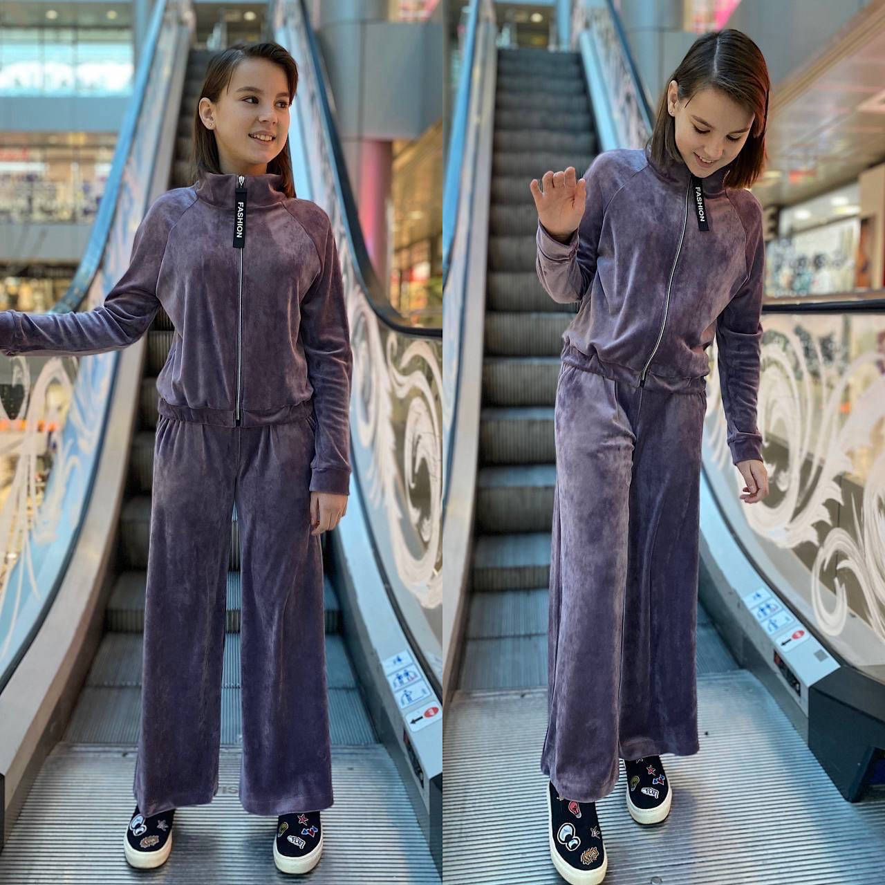 

Модный спортивный костюм велюровый на девочку