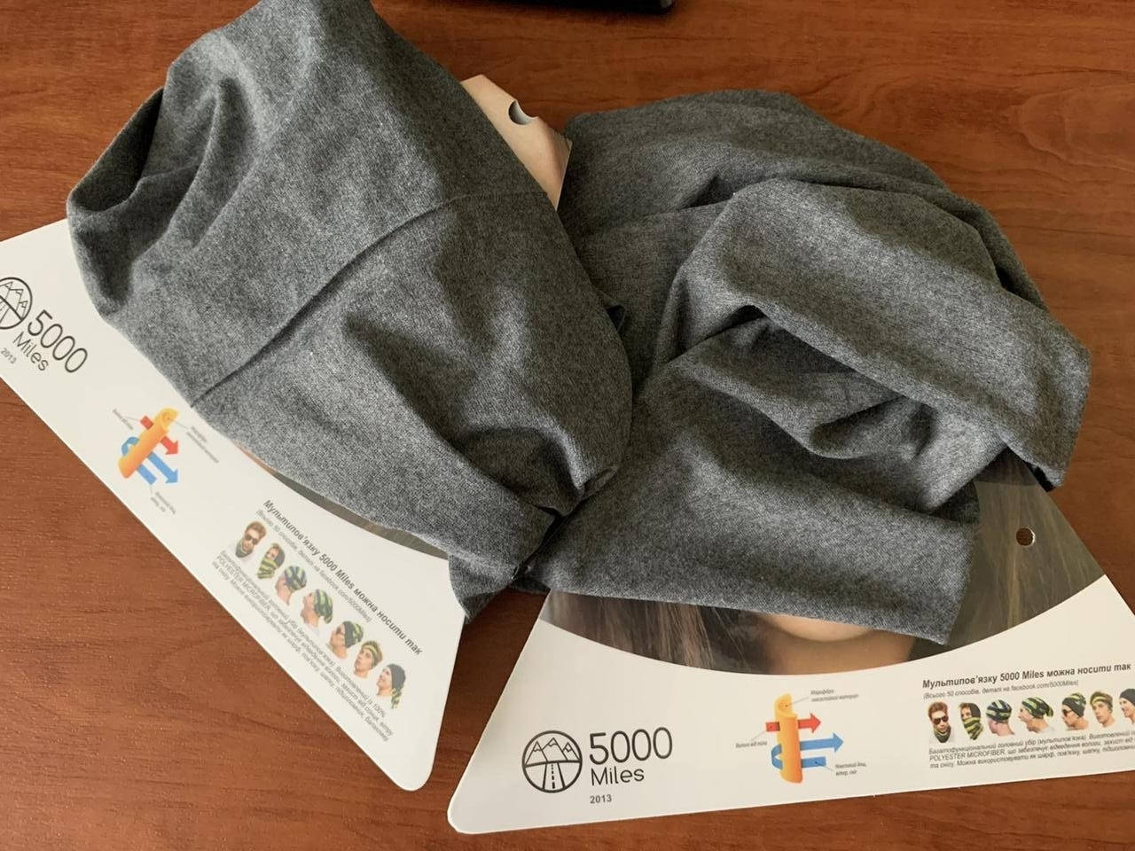 

5000 Miles Бафф маска Dark Melange (серый) - можно использовать, как многоразовую защитную маску (в 2,4 слоя), Черный