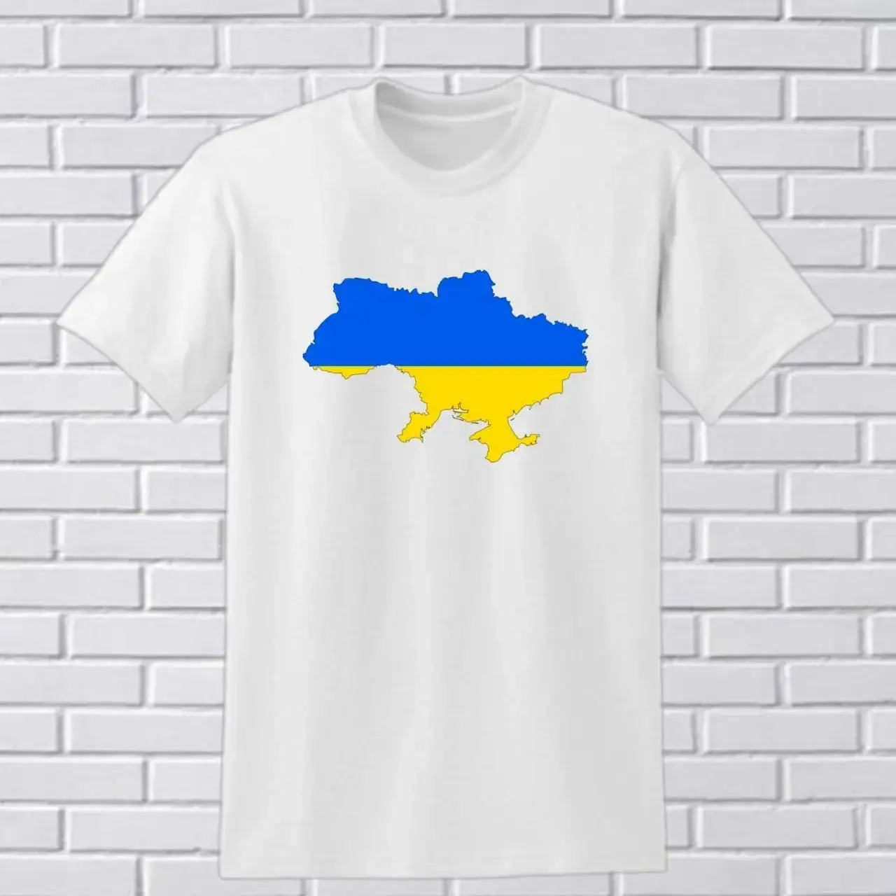 

Футболка с принтом "Флаг Украины" белая L