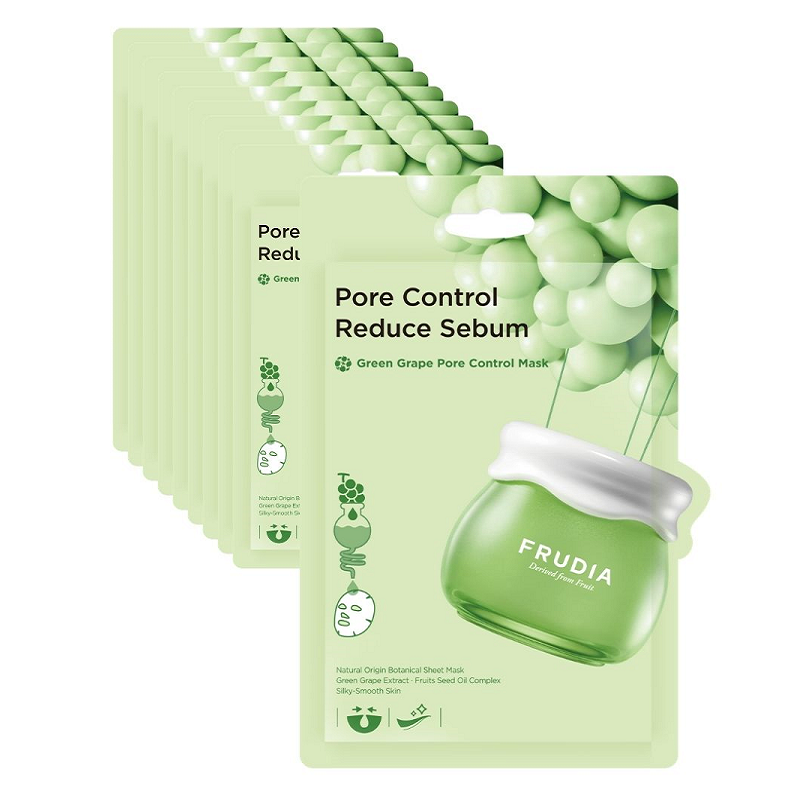 

Тканевая маска для лица с виноградом Frudia Pore Control Reduce Sebum Green Grape Mask, 20 мл