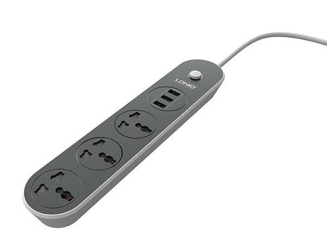 

Удлинитель сетевой Ldnio SC3301 черный 3USB 3 розетки 1.6м