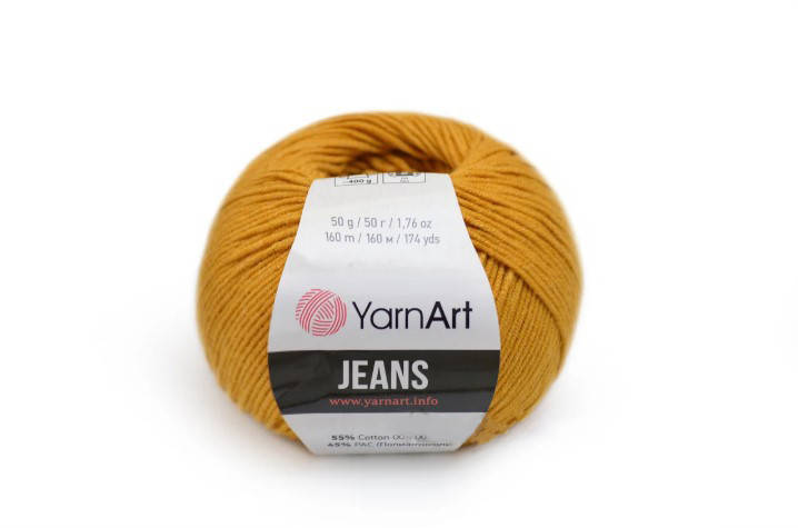 

YarnArt Jeans, Горчица №84, Желтый
