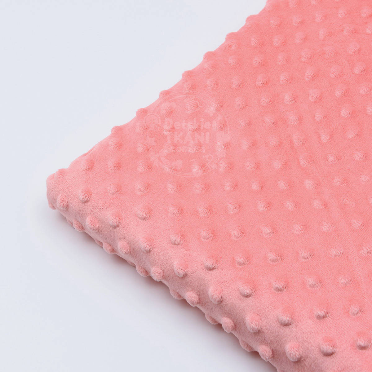

Отрез плюша minky, цвет клубничный лёд, размер 100*80 см, Розовый