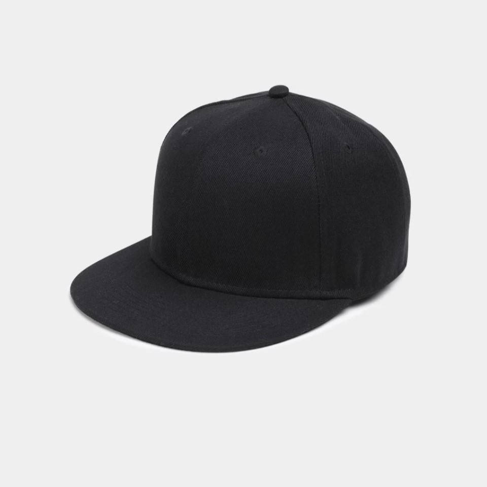 

Кепка снепбек с прямым козырьком Черная, Унисекс, Черный