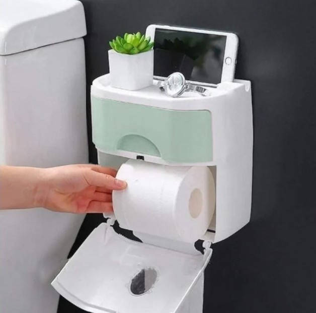 

Органайзер тримач для туалетного паперу Towel Holder Green, Белый