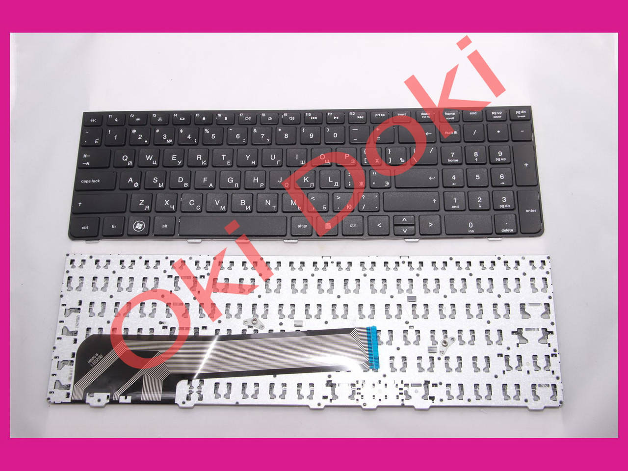 

Клавиатура HP Probook 4535S 4530S 4730S с черной рамкой, Черный