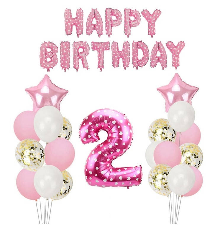 

Набор шаров на день рождения, "HAPPY BIRTHDAY" 042