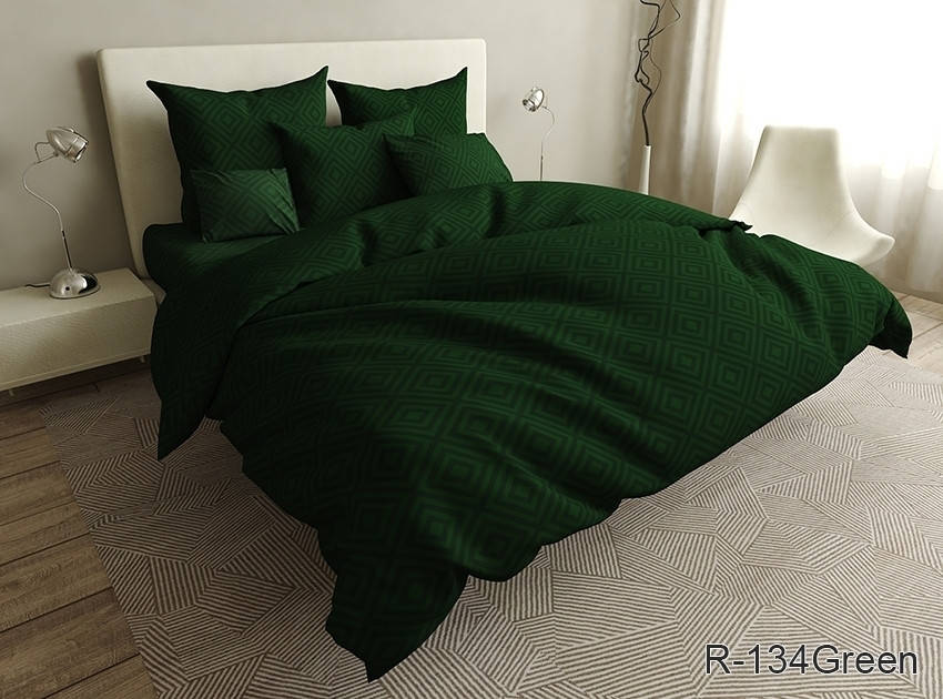 

Двухспальный. Комплект постельного белья R134Green, Зелёный