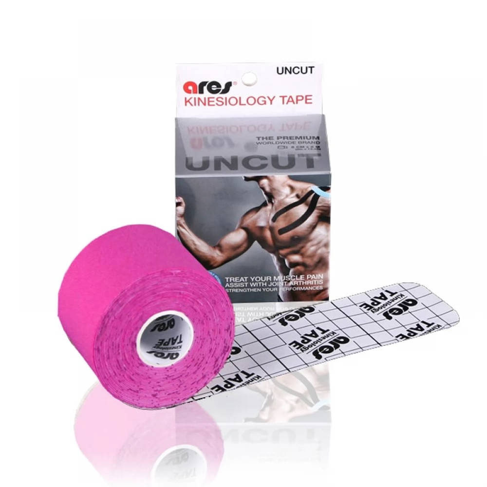 

Кинезио тейп ARES UNCUT 5см Х 5м розовый