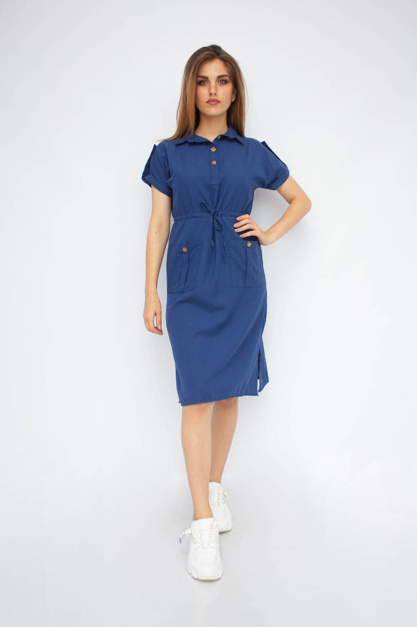 

Женское летнее повседневное платье Mixray синее